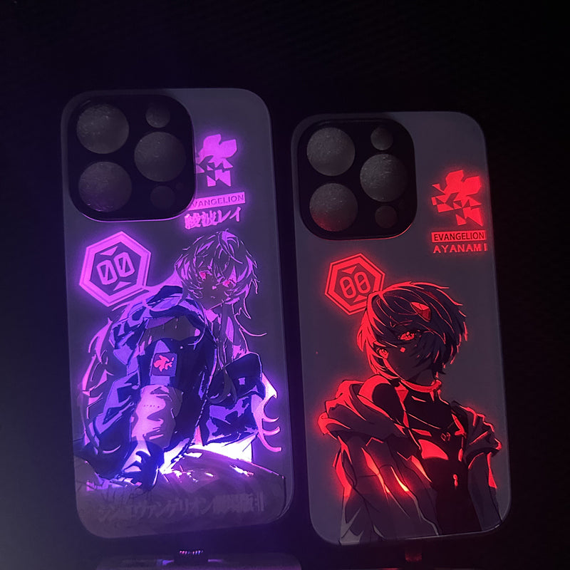 Cute Anime E-Evangelions EVA LED Phone Case