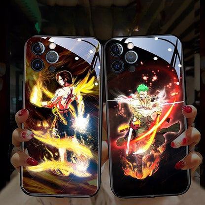 Cute Anime One Piece LED Phone Case