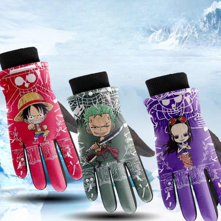 One Piece cold-proof, waterproof, windproof, anti-slip, warm ski and snow gloves