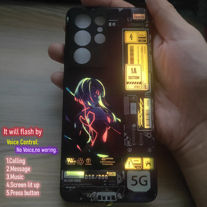 Cute Anime E-Evangelions EVA LED Phone Case