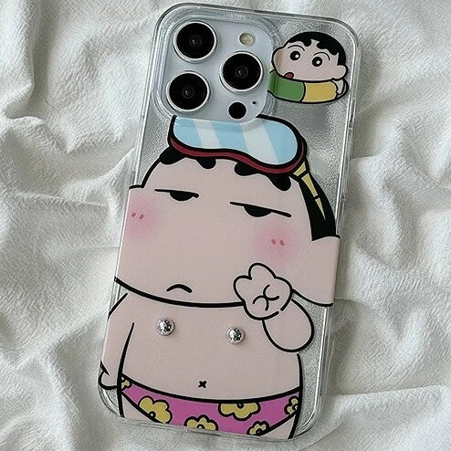 Action Kamen&Crayon Shin-chan anime phone case