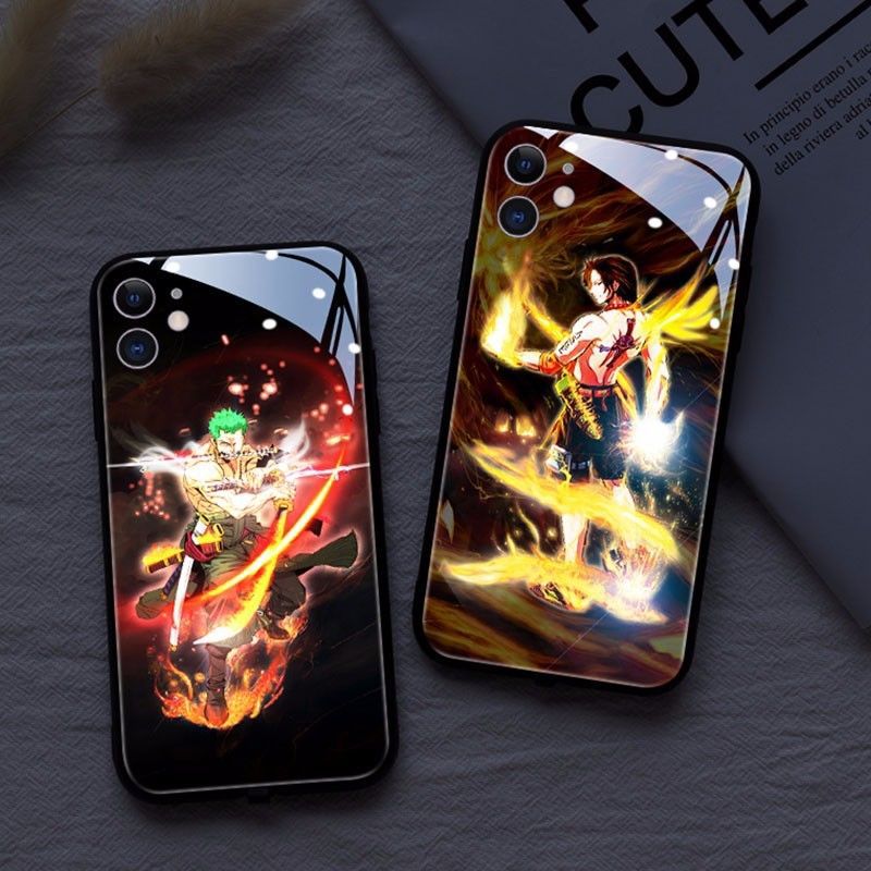 Cute Anime One Piece LED Phone Case