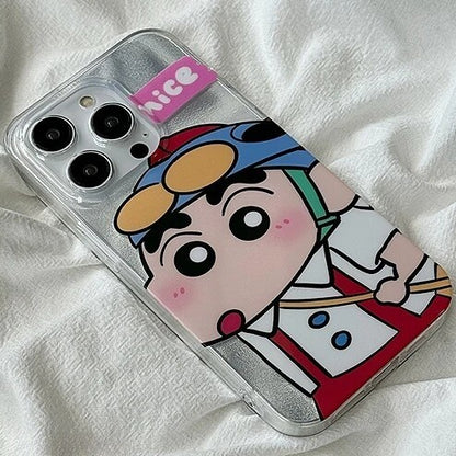 Action Kamen&Crayon Shin-chan anime phone case