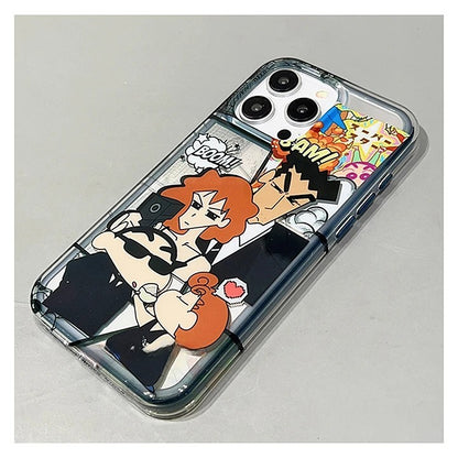 Action Kamen&Crayon Shin-chan anime phone case