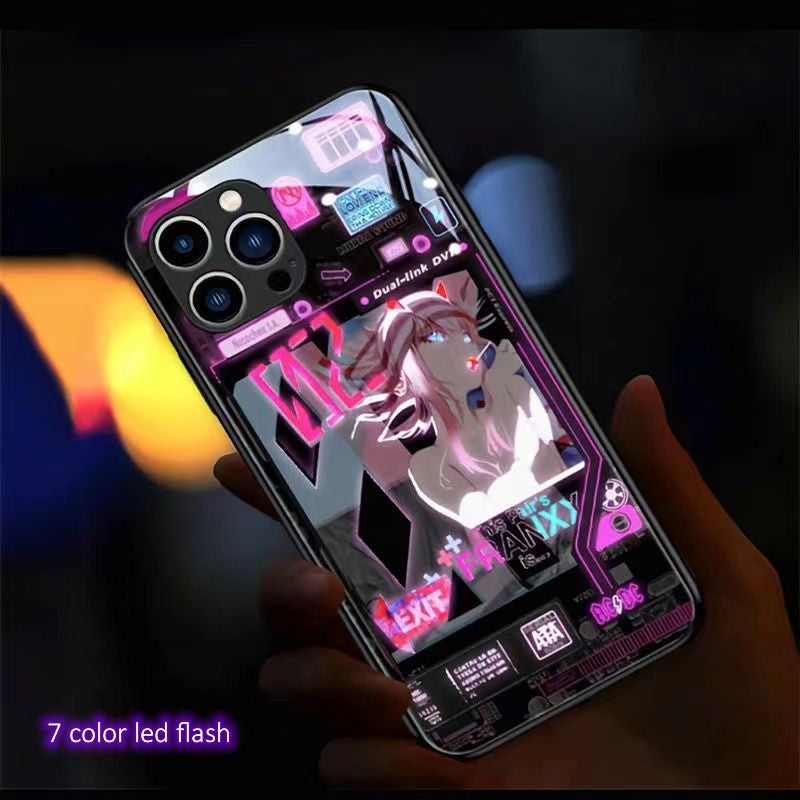 Cute Anime E-Evangelions EVA LED Phone Case