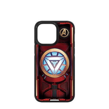 Bronzing Marvel Spider-Man Iron Man Phone Case