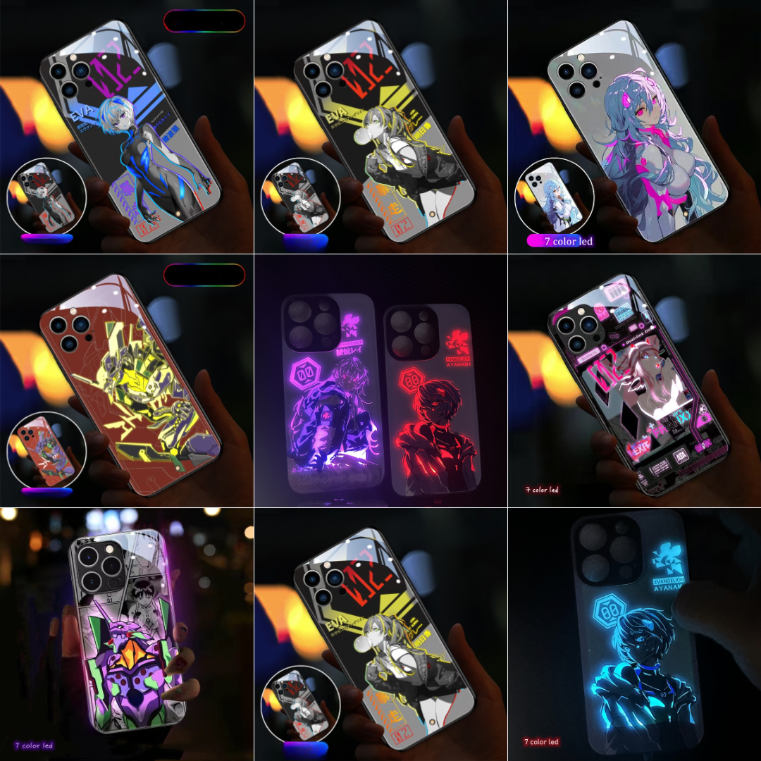 Niedliche Anime E-Evangelions EVA LED-Handyhülle