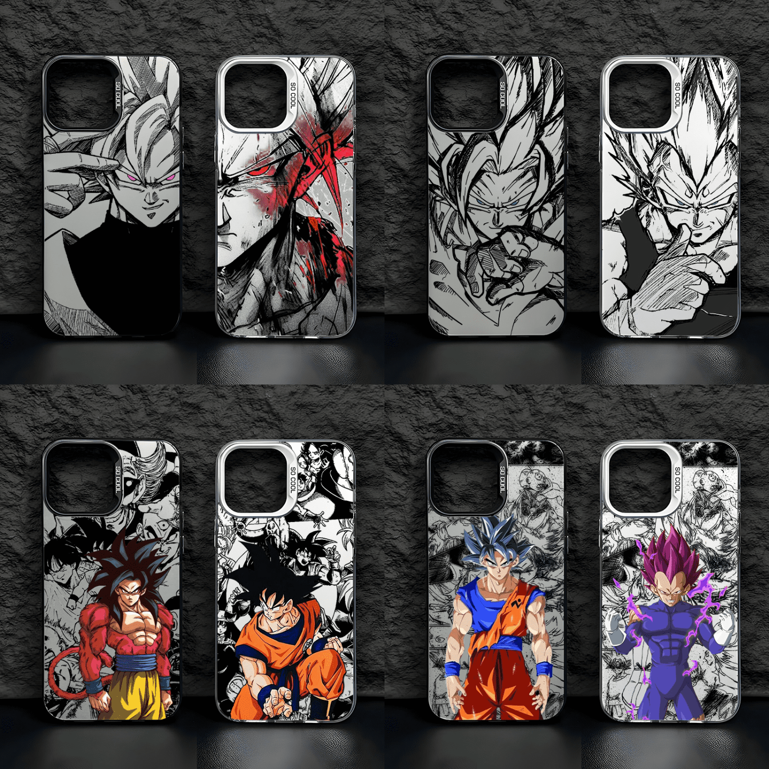 Fashion Anime Dragon Balls Gokus Laser Phone Case