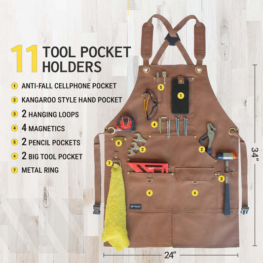 Work Apron with Tool Pockets