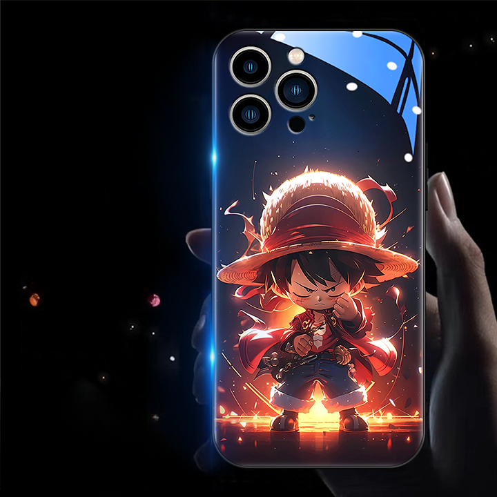 Cute Anime One Piece LED Phone Case