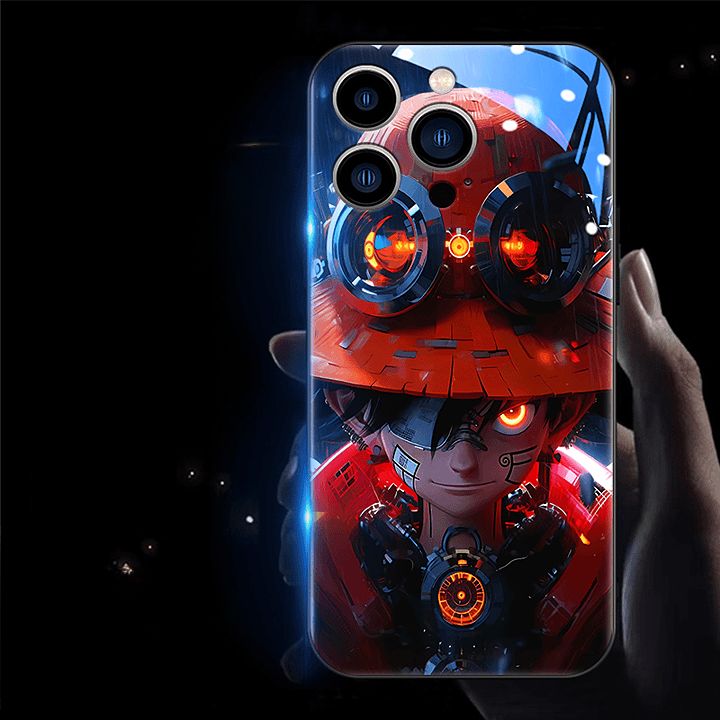 Cute Anime One Piece LED Phone Case