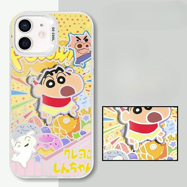 Action Kamen&Crayon Shin-chan anime phone case