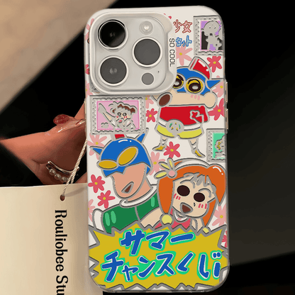 Action Kamen&Crayon Shin-chan anime phone case