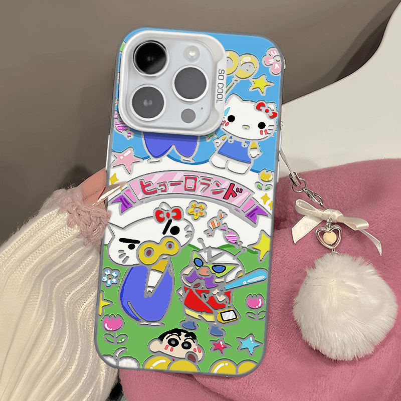 Action Kamen&Crayon Shin-chan anime phone case