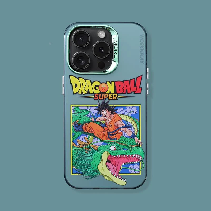 Fashion Anime Dragon Balls Gokus Laser Phone Case