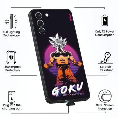 Retro Goku Altra Instic Glowing LED Samsung Case RGB Light Up