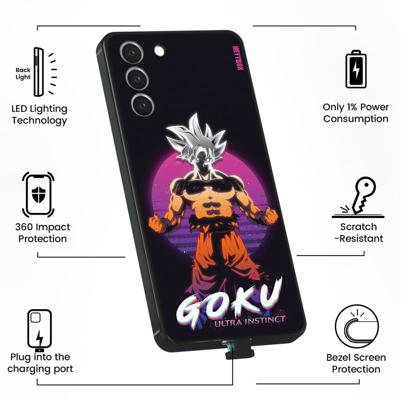 Retro Goku Altra Instic Glowing LED Samsung Case RGB Light Up