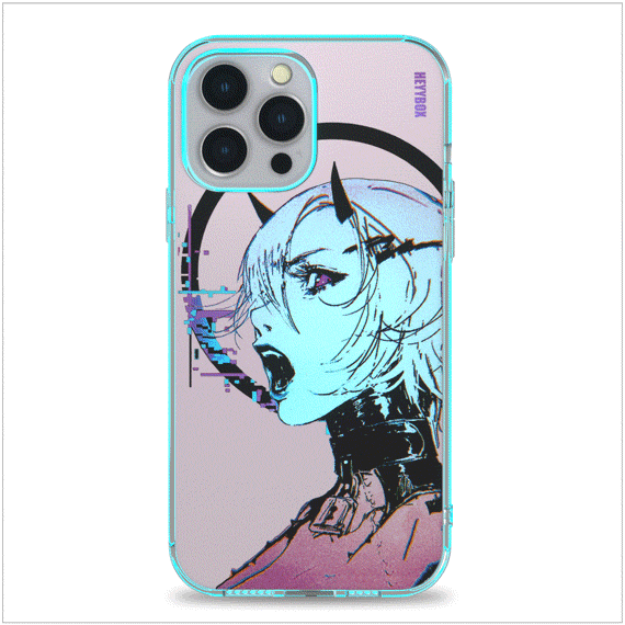 Cyberpunk Glitch Girl RGB Case for iPhone