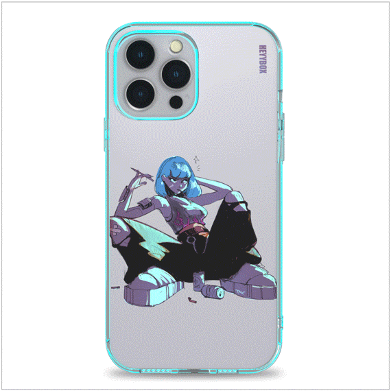 Blue Hair Girl RGB Case for iPhone