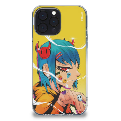 Blue Cool Girl RGB Case for iPhone
