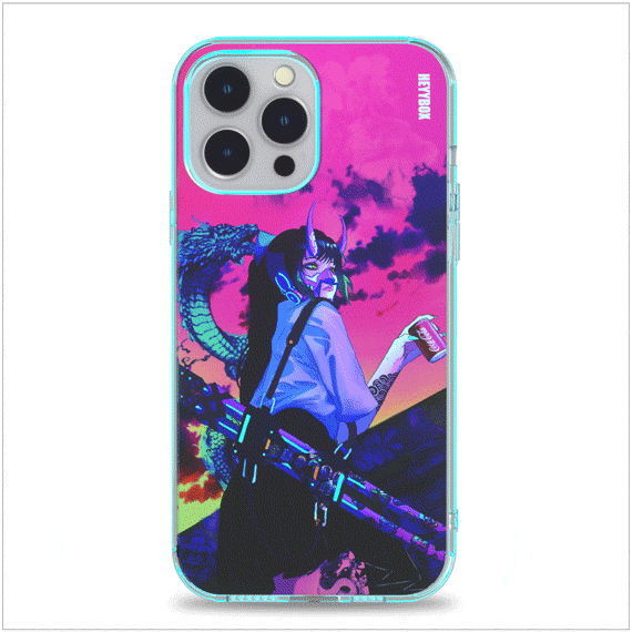 Samurai Girl Colorido RGB Case for iPhone