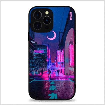 Tokyo Lights LED iPhone Case with Black Frame iPhone 11 Pro