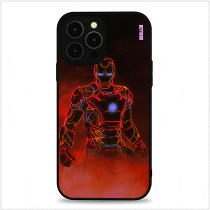 Iron Man Mark XLIII-3905 LED iPhone Case with Black Frame iPhone 13 Pro Max