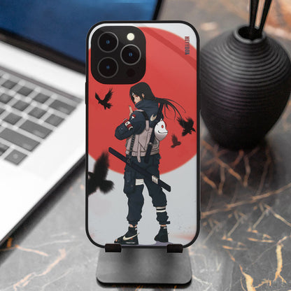 Itachi Uchiha LED iPhone Case with Black Frame iPhone 13 mini