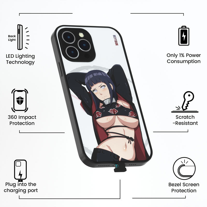 Cool Hinata LED iPhone Case with Black Frame iPhone 14 Pro