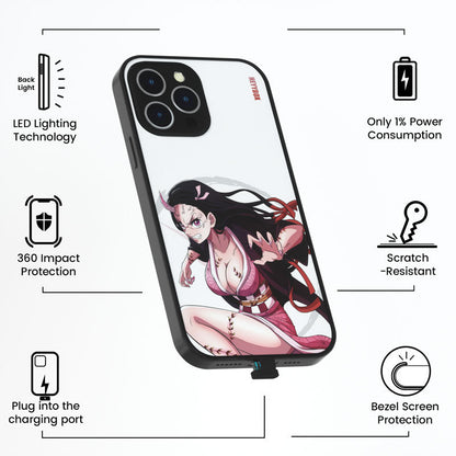 Wave Nezuko Kamado LED iPhone Case with Black Frame