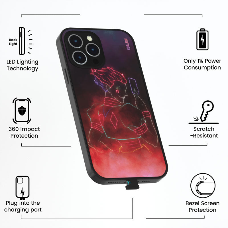 Hisoka LED iPhone Case RGB Light Up for iPhone XS Max