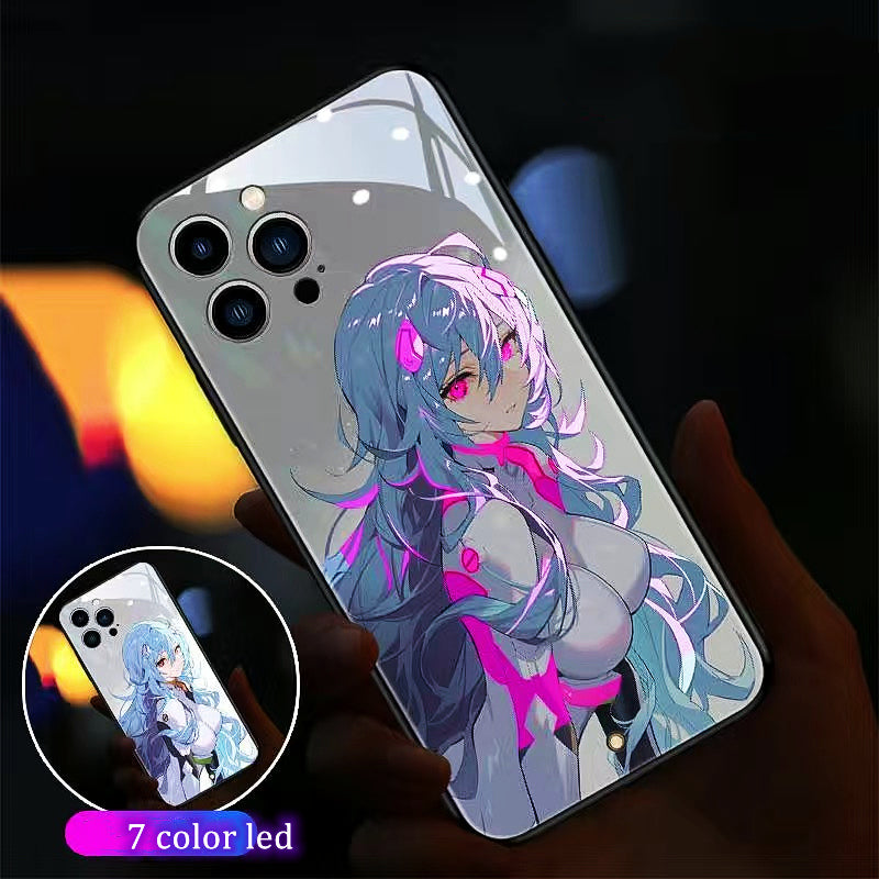 Cute Anime E-Evangelions EVA LED Phone Case