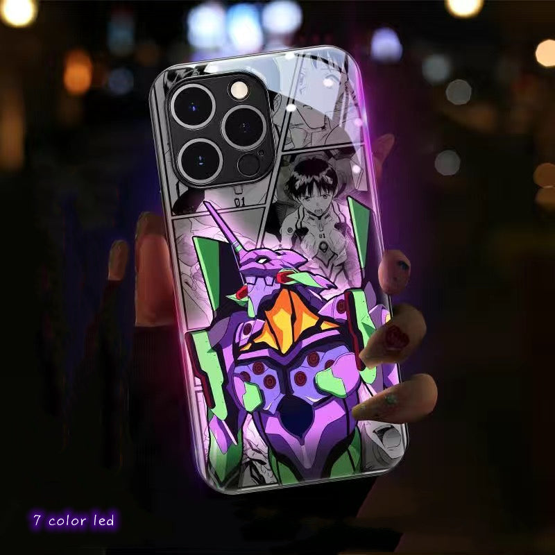 Cute Anime E-Evangelions EVA LED Phone Case