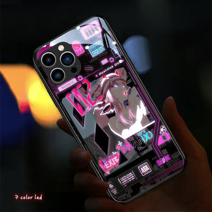 Cute Anime E-Evangelions EVA LED Phone Case