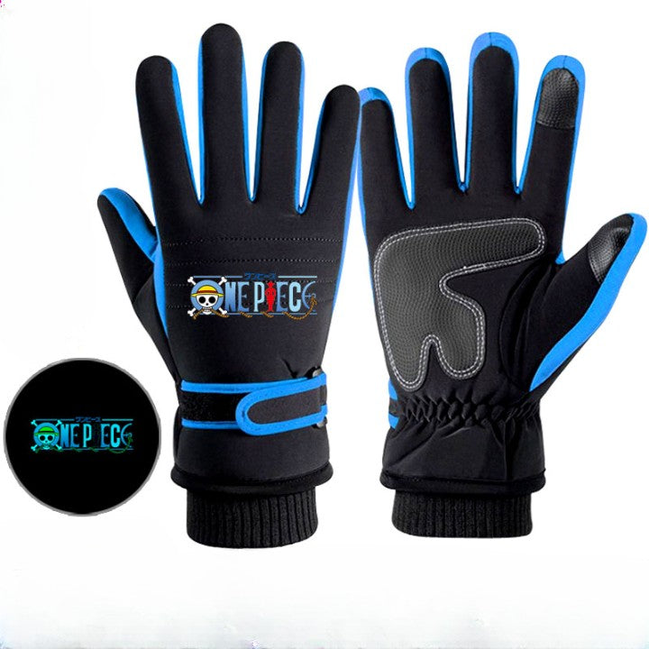 Anime One Piece Gloves Waterproof Luminous