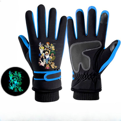 Anime One Piece Gloves Waterproof Luminous