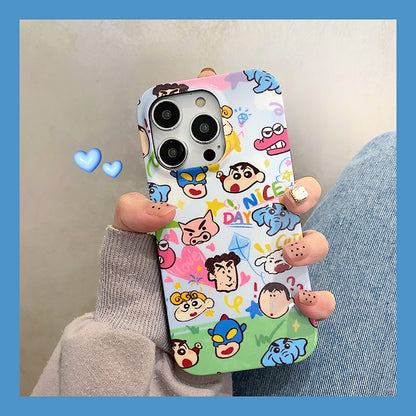 Action Kamen&Crayon Shin-chan anime phone case