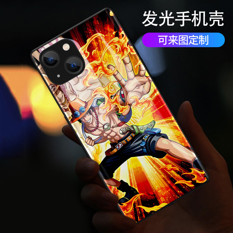 Cute Anime One Piece LED Phone Case