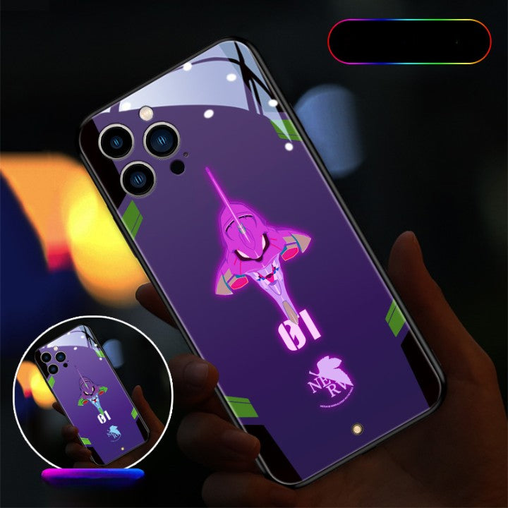 Cute Anime E-Evangelions EVA LED Phone Case