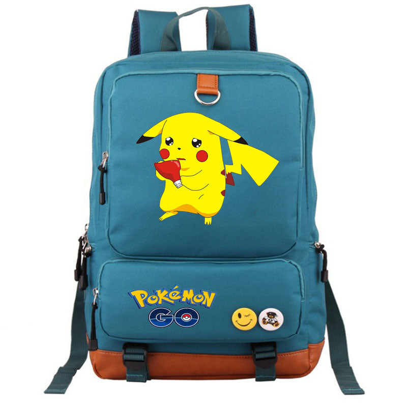 Cute cartoon pattern Pikachu peripheral backpack