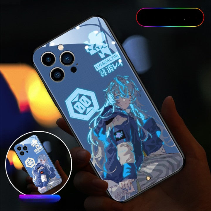 Cute Anime E-Evangelions EVA LED Phone Case