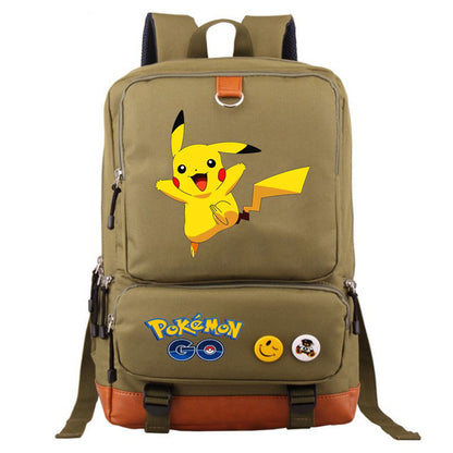 Cute cartoon pattern Pikachu peripheral backpack