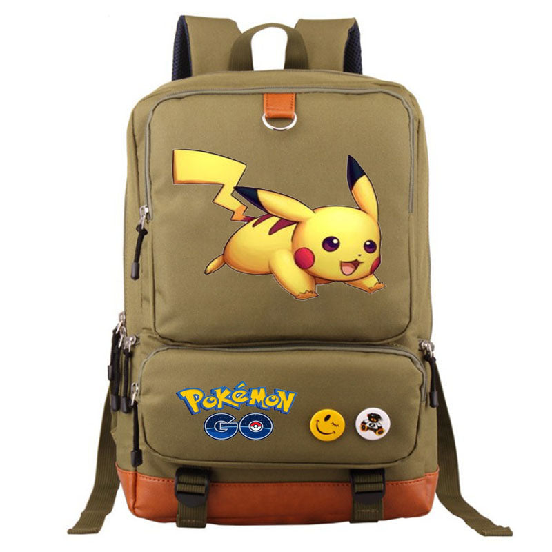 Cute cartoon pattern Pikachu peripheral backpack