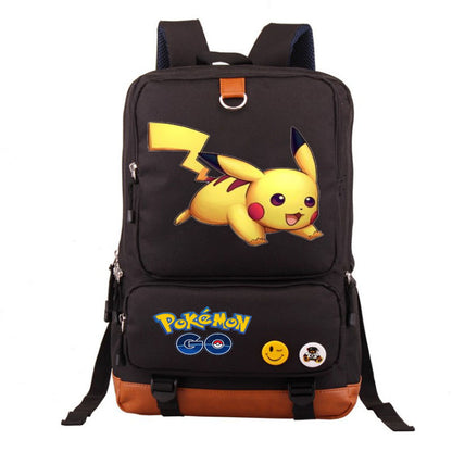 Cute cartoon pattern Pikachu peripheral backpack