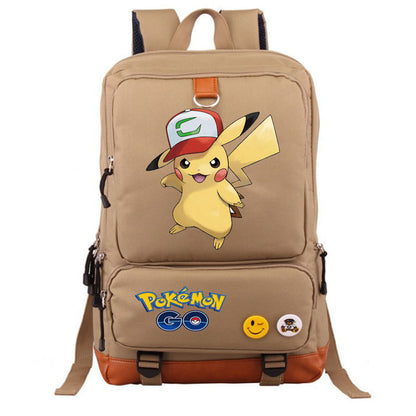 Cute cartoon pattern Pikachu peripheral backpack