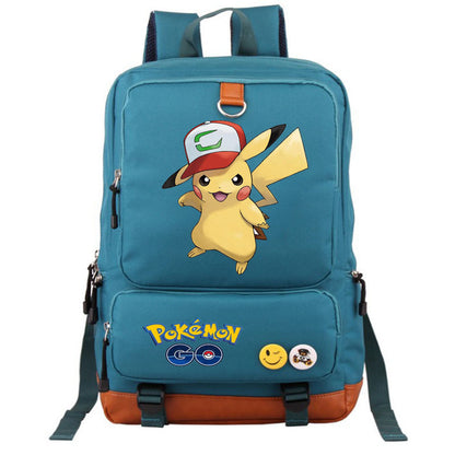 Cute cartoon pattern Pikachu peripheral backpack