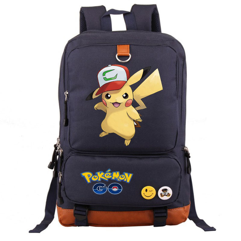 Cute cartoon pattern Pikachu peripheral backpack