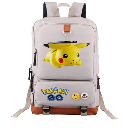 Cute cartoon pattern Pikachu peripheral backpack