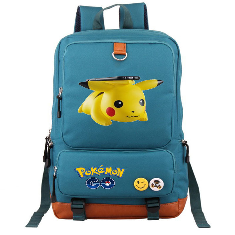 Cute cartoon pattern Pikachu peripheral backpack