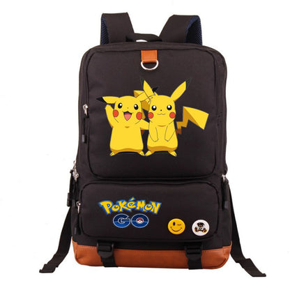 Cute cartoon pattern Pikachu peripheral backpack